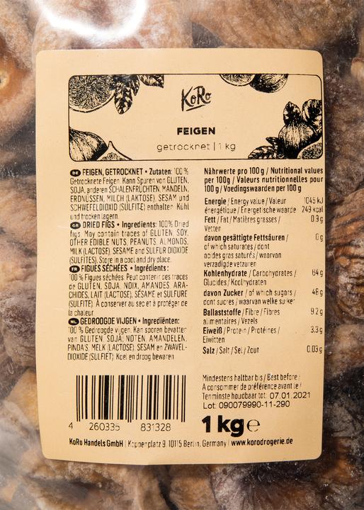 Produktbild KoRo Feigen aus der Türkei (1000g) (1000 g)