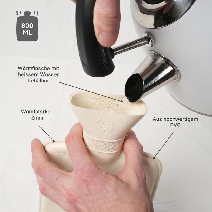 Immagine prodotto Hermex Set di cintura riscaldante e borsa dell'acqua calda Scaldamani Scaldapancia Bottiglia dell'acqua (0.80 l)