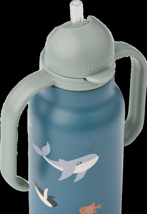Actual product image Liewood Trinkflasche Kimmie aus Stahl Arctic Sea Ocean View (0.25 l)
