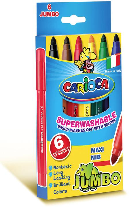 Produktbild Carioca Fasermaler Jumbo Box E-6 (Mehrfarbig, 6 x)