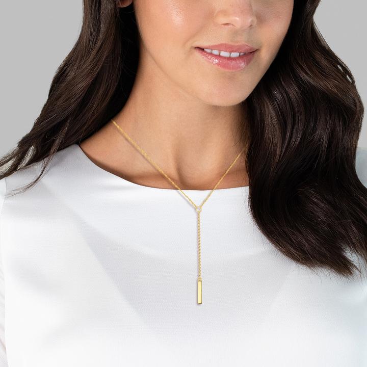 Immagine prodotto Glanzstücke München Catena da donna in argento sterling e oro giallo da 45,0 cm + 5,0 cm di estensione - 28463 (Argento, 45 - 50 cm)