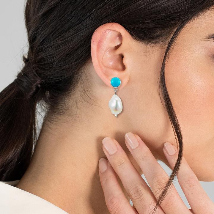 Immagine prodotto Glanzstücke München Donna Argento Turchese (rec.) Perla d'acqua dolce coltivata argento - 28471 (Argento)