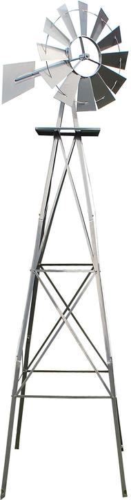 Wiltec XPOtool Windrad mit 245cm Höhe Windmühle Windspiel Gartendeko Rankhilfe Rankturm