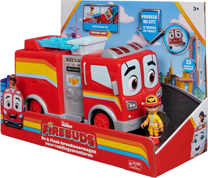 Actual product image Spin Master Firebuds Interactive Firetruck Bo And Flash