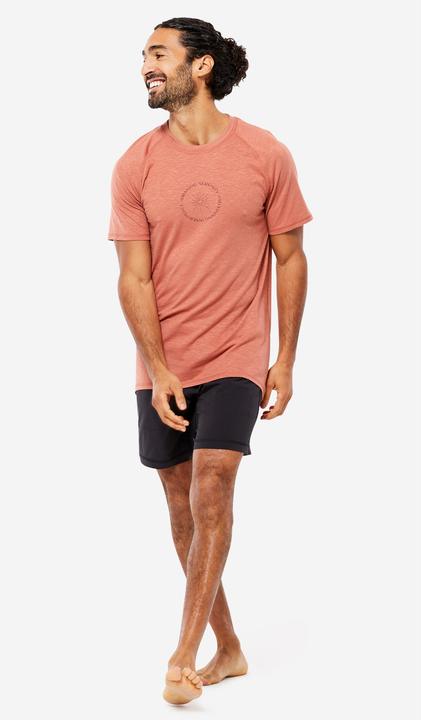 Produktbild Kimjaly T-Shirt Herren sanftes Yoga natürliches Material - terrakotta (S)