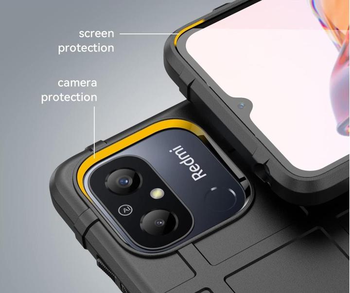 Actual product image Screenguard Xiaomi Redmi 12C Rugged Shield Cover (Xiaomi Redmi 12C)