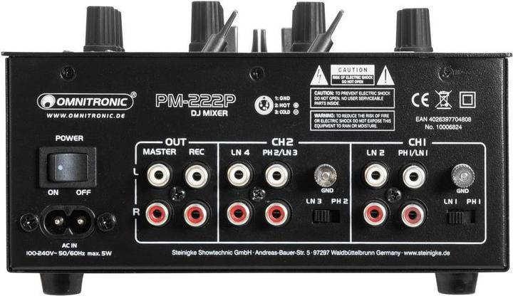 Produktbild Omnitronic PM-222P 2-Kanal-DJ-Mixer mit Player