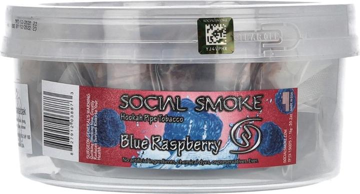 Actual product image Social Smoke Blue Raspberry 1kg (Blackberry)