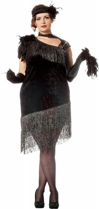 Produktbild Metamorph 20er Jahre Samtkleid mit Glitterfransen (36)