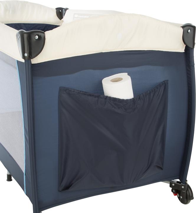 Produktbild tectake Kinderreisebett Hund mit Wickelauflage und Transporttasche