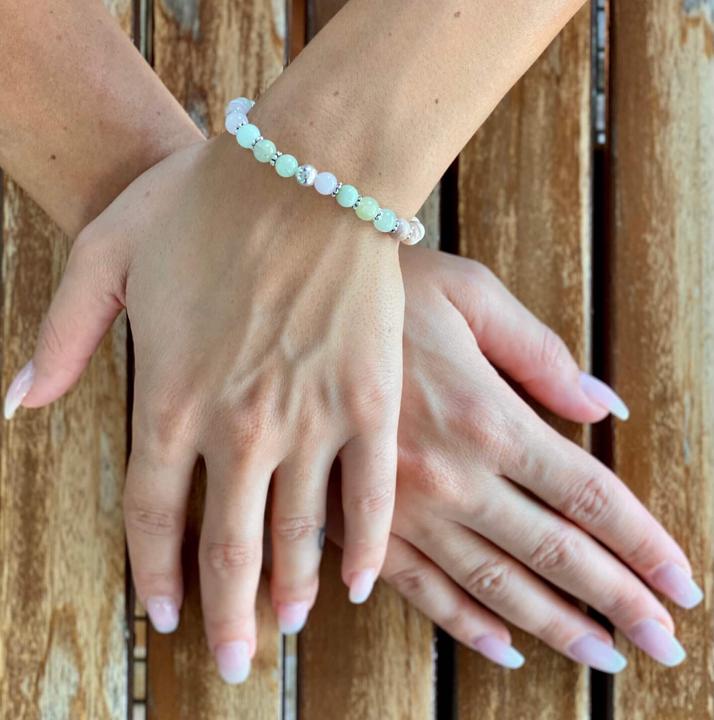 Immagine prodotto Balibay Mirenda (18 cm, Quarzo rosa, Argento 925, Pietra lunare, Pietra preziosa, Morganite)