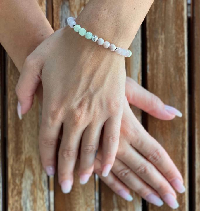 Immagine prodotto Balibay Concetta (18 cm, Pietra preziosa, Pietra lunare, Argento 925, Quarzo rosa, Morganite)