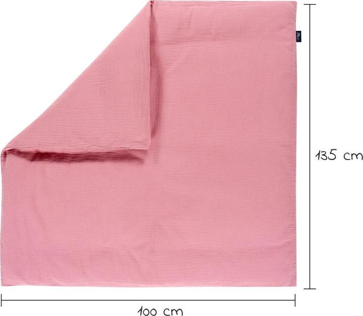Produktbild Alvi Babybettwäsche & Bettsets Bettwäsche Mull mit Knopf 100 x 135 cm - Fox Glove (100 x 135 cm, 40 x 60 cm)