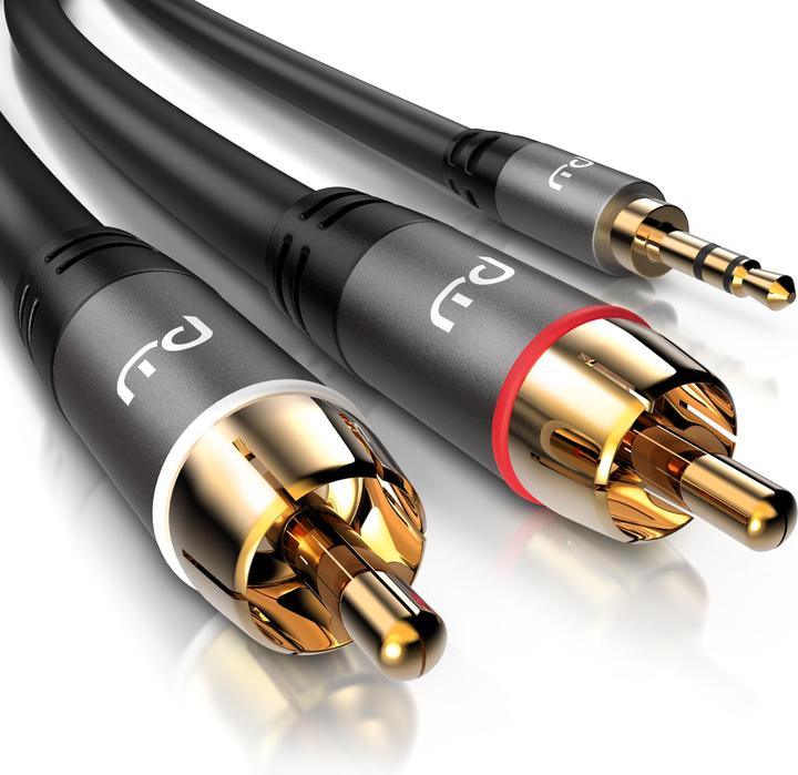 Actual product image Primewire Audio cable / 3.5mm jack to 2x RCA (7.50 m, 3.5mm jack (AUX), Cinch)