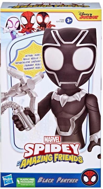 Actual product image Hasbro Spidey and His Amazing Friends super-sized Black Panther action figure, superhero toy f