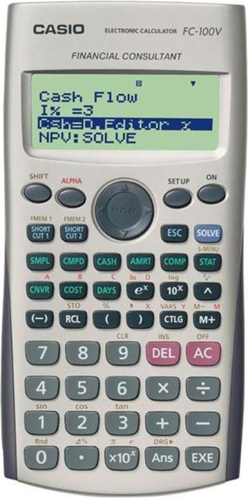 Image du produit Casio FC-100V Calculatrice financière de poche Gray (Piles)