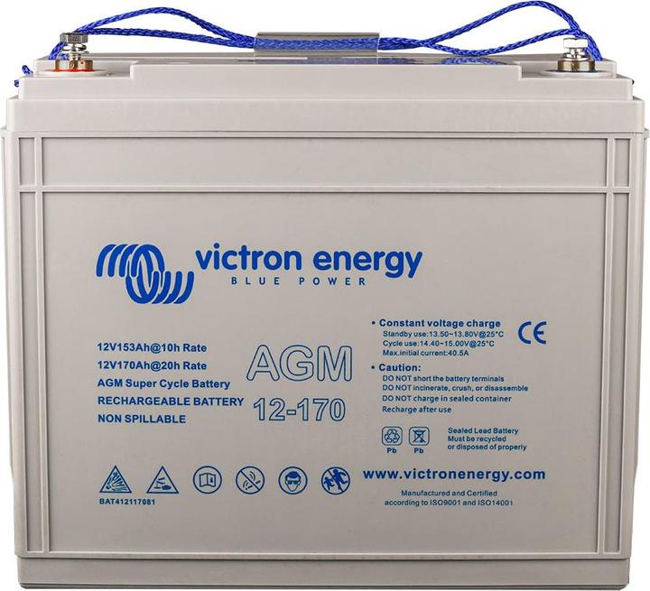 Victron Energy AGM Super Cycle Batterie M8 (12 V, 170 Ah)