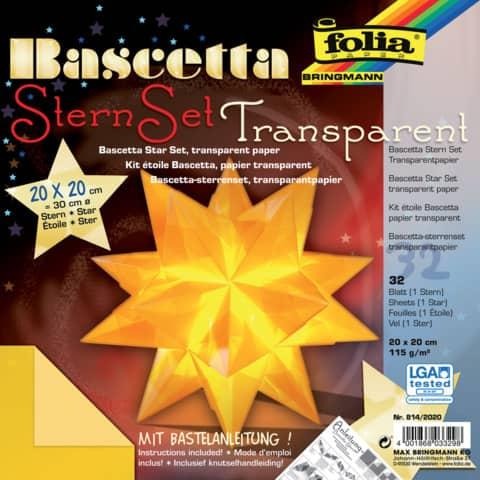 Actual product image Folia Folding leaf Bascetta star, yellow-transparent (32 x)