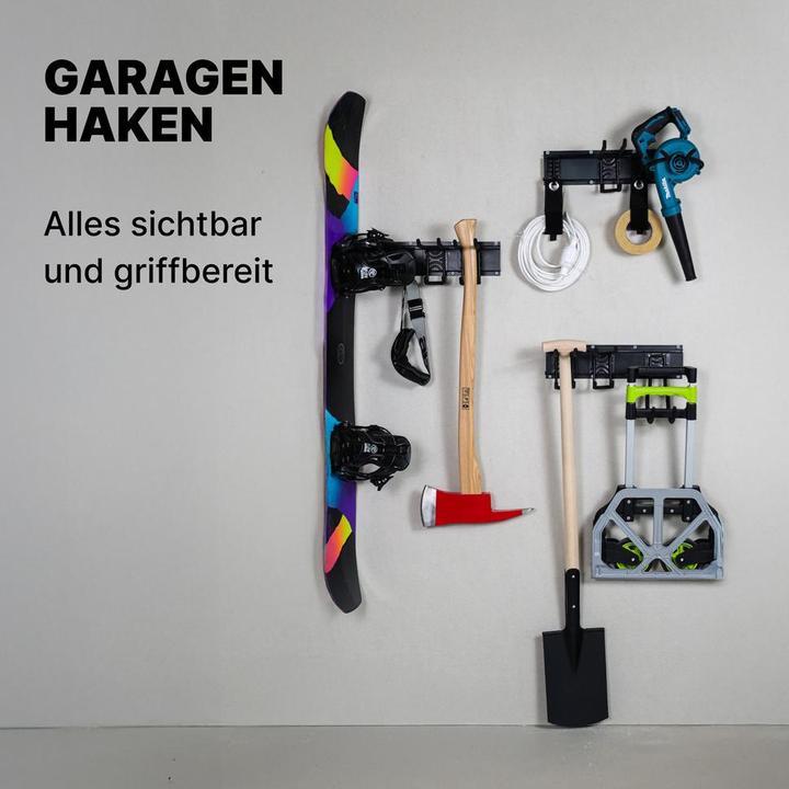 Produktbild Dönges Wandhalterung Garage 3 Paneele á 40cm inkl. 11 Wandhaken