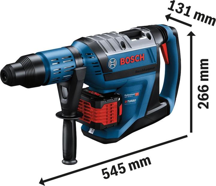 Produktbild Bosch Professional Akku-Bohrhammer BITURBO mit SDS max GBH 18V-45 C, 2 x Akku ProCORE18V 12.0Ah (Akkubetrieb)