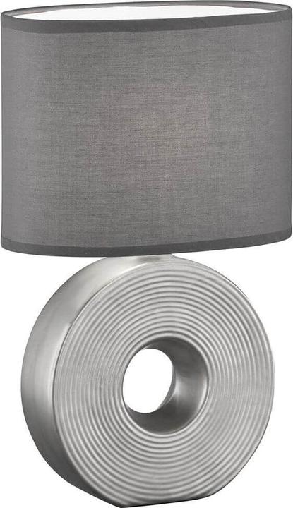 Produktbild Fischer & Honsel Honsel Eye Tischleuchte E14 Stoffschirm anthrazit Chintz, weiss silber 50477