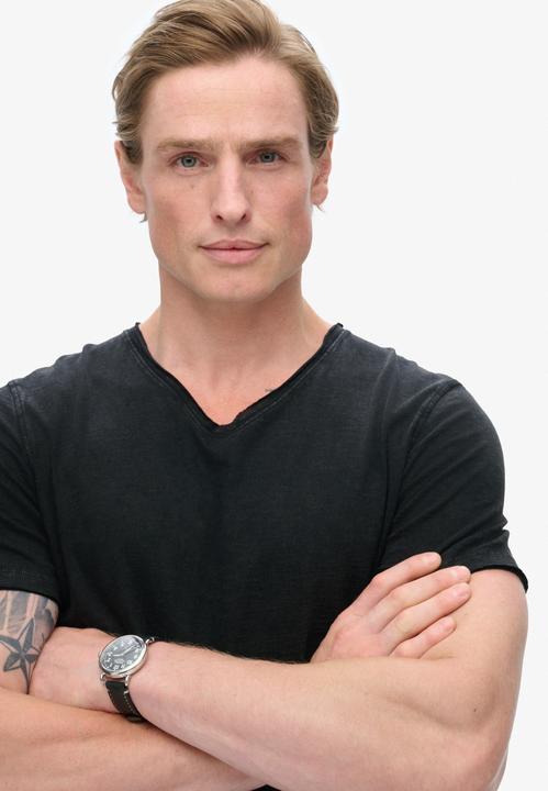 Actual product image Superdry Raw Edge Slub V T Shirt (3XL)
