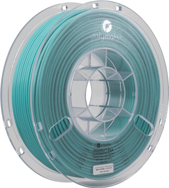 Produktbild Polymaker PolyMax PLA - True Teal - 2.85mm (Tough PLA, 2.85 mm, 750 g, Türkis)
