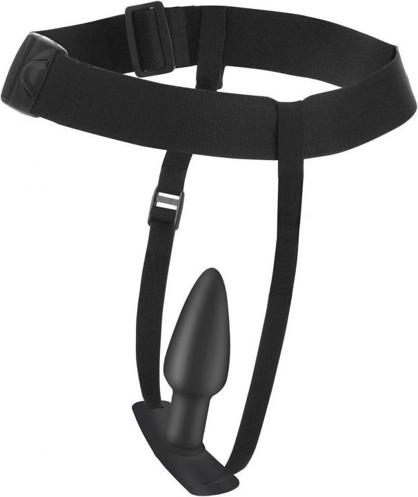 Actual product image Master Series Bum-Tastic 28X Silicone Anal Plug with Harness & Remote Control