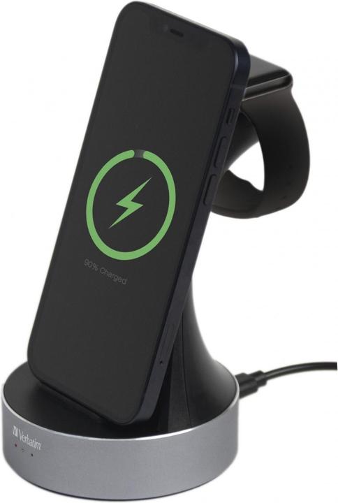 Produktbild Verbatim 2 in 1 Qi Wireless+Apple Watch Charger (20 W)