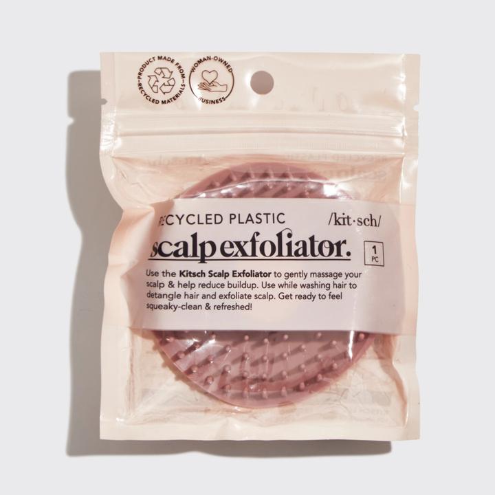 Actual product image Kitsch Kopfmassagebürste aus recyceltem Kunststoff Terrakotta