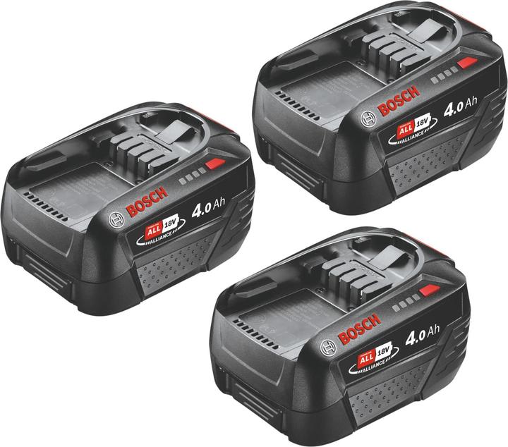 Bosch Home & Garden Bosch 3x PBA 18V 4.0Ah W-C Akku 18 V 4,0 Ah POWER FOR ALL ( 3x 1600A011T8 ) (18 V)