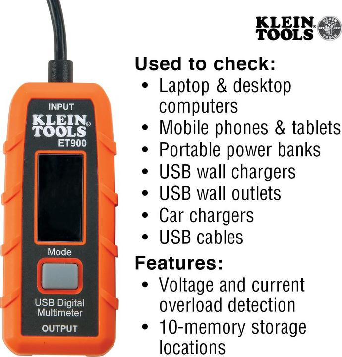 Produktbild Klein Tools ET900 USB Multimeter