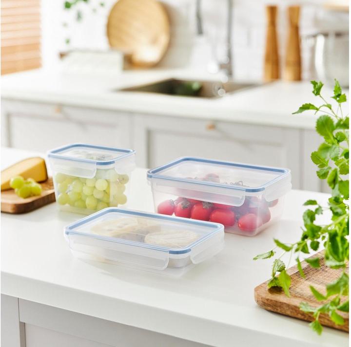 Image du produit Rotho Lot de 2 pots pour réfrigérateur 2 l CLIC & L horizon blue (2 l)