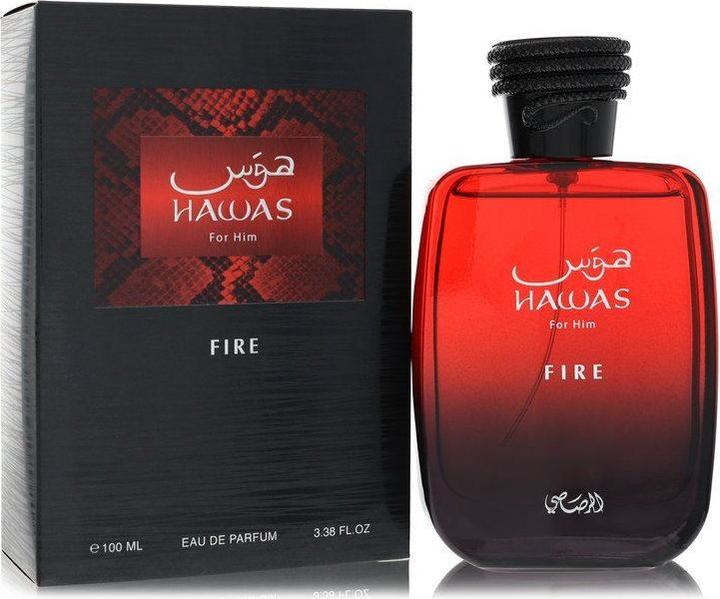 Rasasi Hawas Fire Eau De Parfum for Men 100ml 3.4oz - Bold Arabian Perfume (Eau de Parfum, 100 ml)