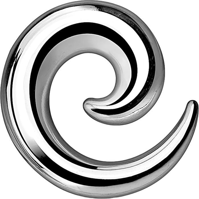 Star Piercing Dehnspirale silber (ohne Messing, Chirurgenstahl 316L)