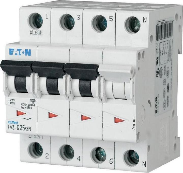 Produktbild Eaton Leitungsschutzschalter, 1,6 A, 3p+N, 278962