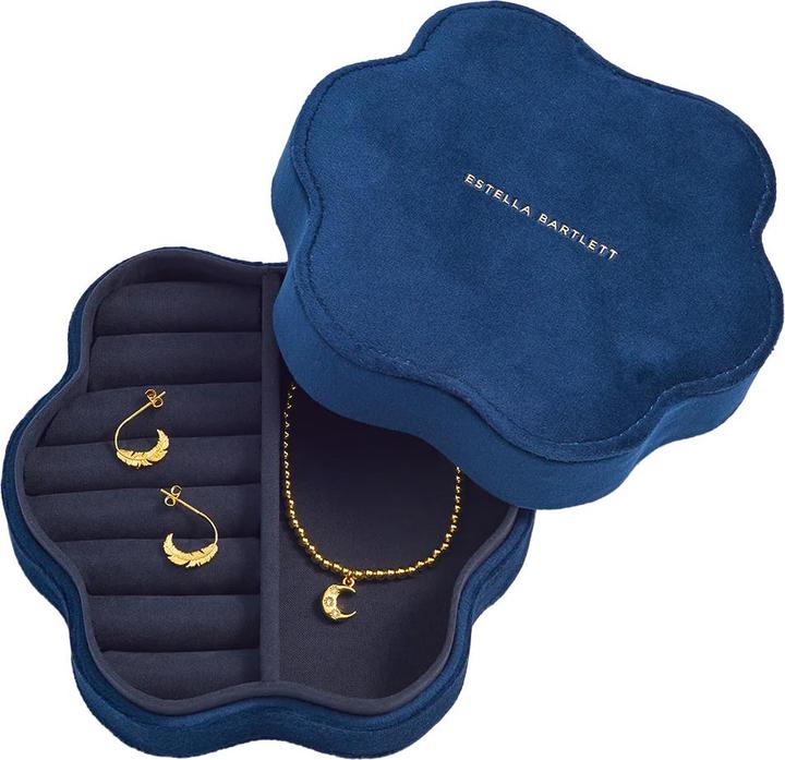 Estella Bartlett Schmuckbox 'Flower' Samt navy