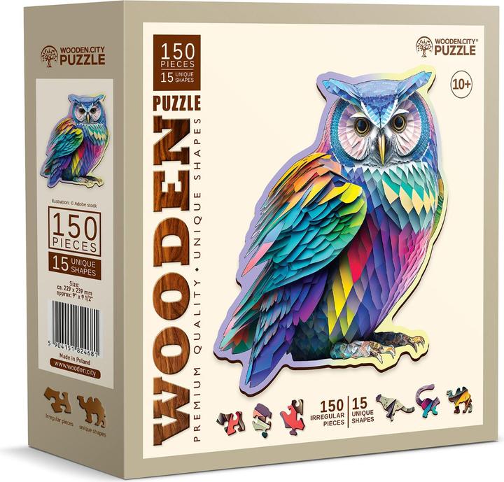 Actual product image WoodenCity Puzzle Wood M Trendy Owl (250 pieces)