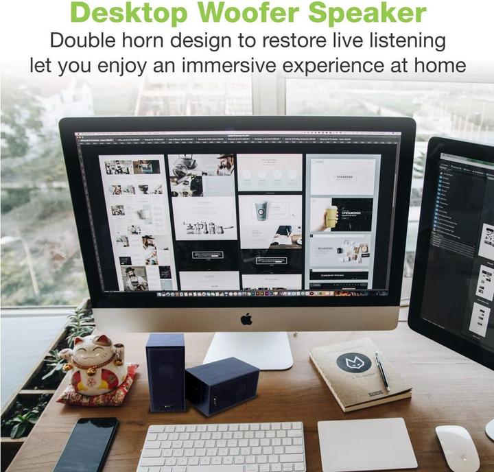 Produktbild Techly Wooden Speaker Set for Notebook