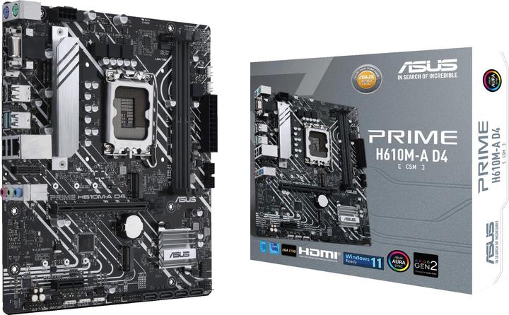 Productafbeelding ASUS PRIME H610M-A D4-CSM (LGA 1700, Intel H610M, mATX)