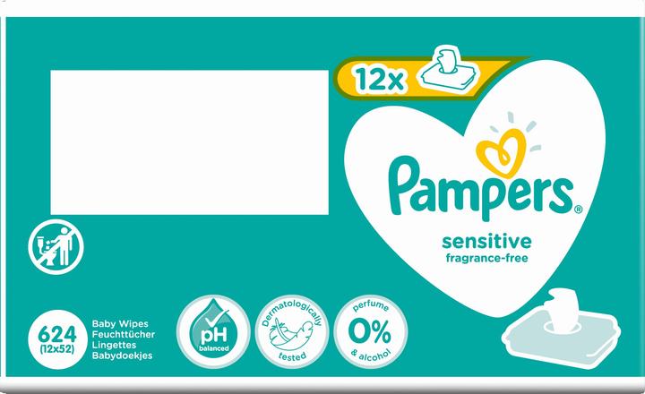 Actual product image Pampers Sensitive (624 Piece)