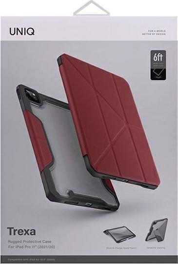 Produktbild PanzerGlass tablet case UNIQ Trex case Apple iPad Pro 11 2020/2021 (2nd and 3rd generation) Antimicrobial red (IPad Pro 11)