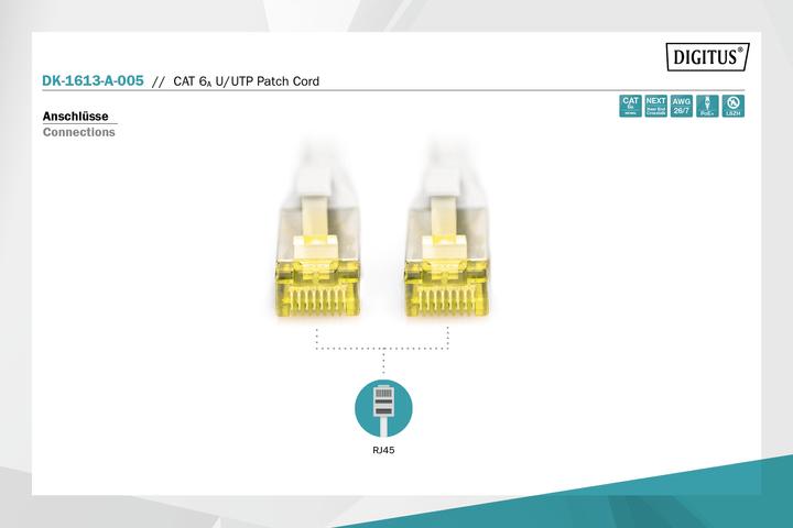 Actual product image Digitus Network cable (U/UTP, CAT6a, 0.50 m)