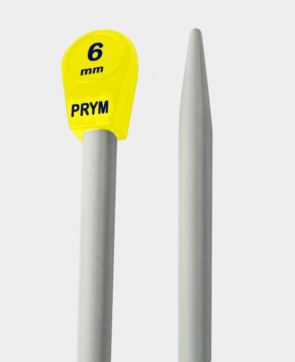 Prym Stricknadeln 6.00 mm, Alu, 2 Stück, Grau