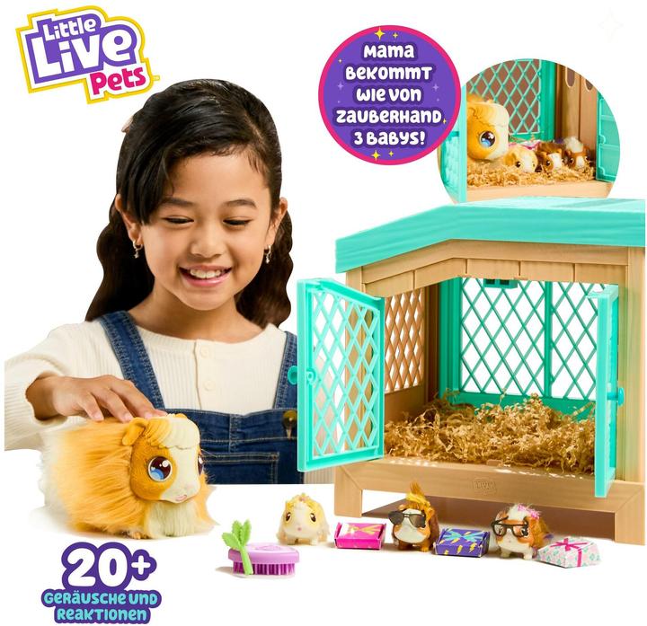 Produktbild Little Mama Surprise mit Stall und 3 Überraschungsbabys (22.30 cm)
