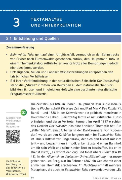 Produktbild Bahnwärter Thiel von Gerhart Hauptmann - Textanalyse und Interpretation (Deutsch, Gerhart Hauptmann, Rüdiger Bernhardt, 2023)