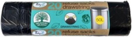 Tidy Z Müllbeutel zum Zuschnüren Kunststoff 20erPack (20 x, 50 l)