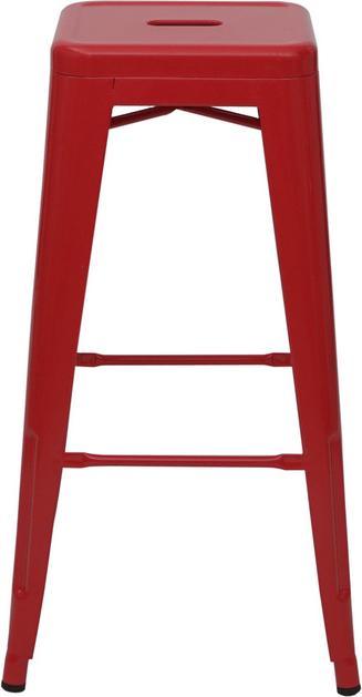 Image du produit Swisshandel24 4x tabouret de bar, chaise de bar tabouret de comptoir, métal design industriel empilable rouge