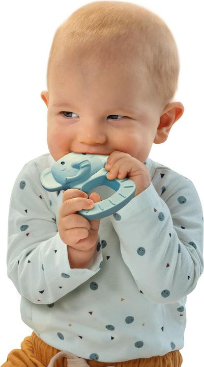 Actual product image Ses Tiny Talents Teething Toy Eli Elephant - 100% Natural Rub