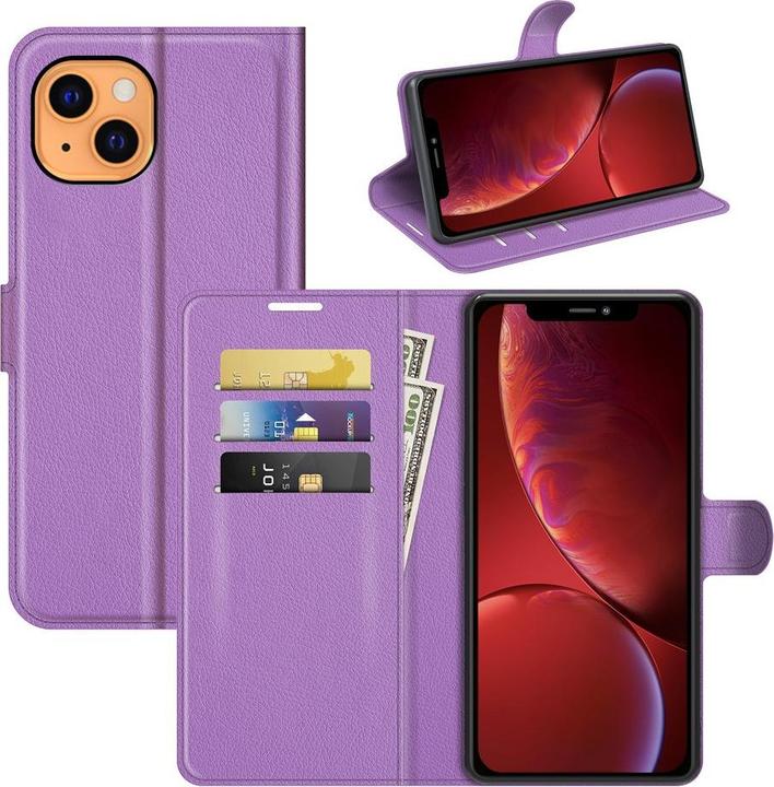 Image du produit Cover-Discount iPhone 13 mini - étui en cuir violet (Apple iPhone 13 mini)